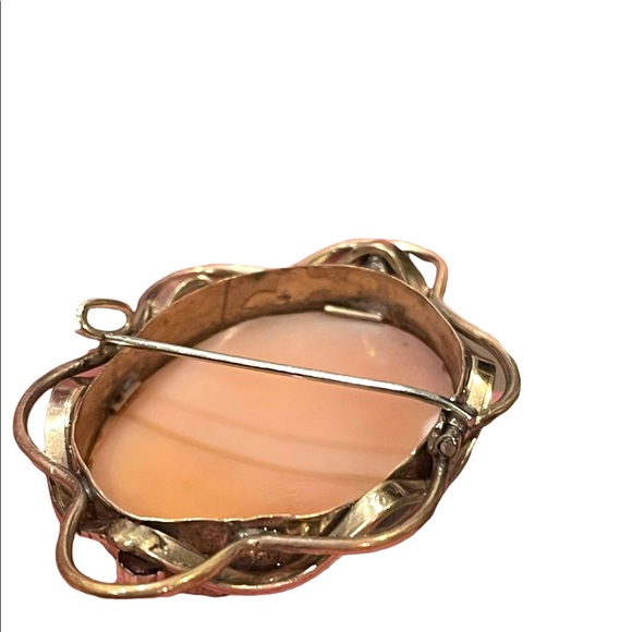 Antique Large 10k Gold Filled Shell Carnelian Shell Dianna Cameo 1850 Victorian - Picture 11 of 15